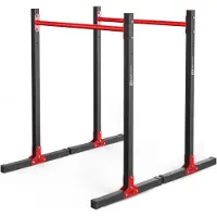 Hop-Sport Dip-Station dips parallelle stangen HS-1011K met handschoenen, stalen push-up en dips station, uitgerust met anti-slip voeten, voor gewichttraining thuis