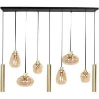 Steinhauer Eettafel Hanglamp Reflexion Goud Met Amberglas