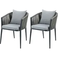 Axi Faye Stoelen Antraciet – Set 2 stuks