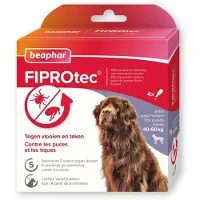 Beaphar 2x Fiprotec Anti Teken- & Vlooiendruppels Hond 40 - 60 Kg 4 Stuks