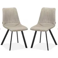 MX Sofa Eetkamerstoel Pluto - Sand (set van 2 stuks)