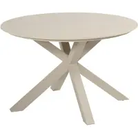 Hartman Xander ronde tuintafel 120 cm - aluminium frame - beige keramisch tafelblad