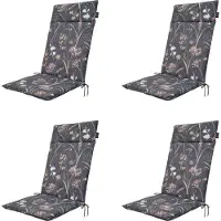 Madison tuinstoelkussen hoge rug donna grey canvas eco+ ca. 120x50 cm set