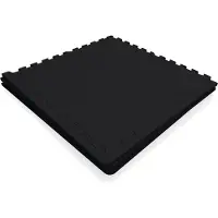 Gorilla Sports Sportschool Vloer Beschermingsmatten Rubber 4 matten + 8 eindstukken Zwart