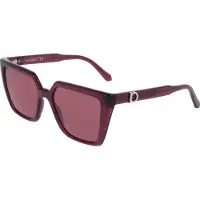 Ferragamo Zonnebril - - SF2058SE - Transparant bordeaux - Kunststof montuur - Vierkante vorm 54/17/140