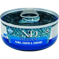 Farmina N&d Ocean Natvoer Voor Katten Met Tonijn Inktvis En Garnalen 24x70g