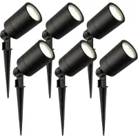 LEDVION - 6X LED Prikspots - 4000K - Zwart - 5W - IP65
