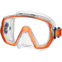 Tusa Freedom Elite – Premium snorkelmasker & duikbril met single lens, breed gezichtsveld en Freedom Technology – Transparant/Oranje – M1003 EO