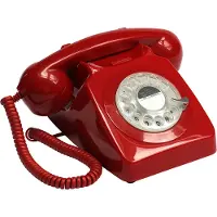 GPO 746ROTARYRED - Telefoon retro jaren ‘70, draaischijf, rood