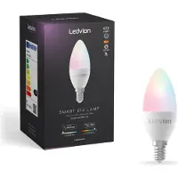 LEDVION - Smart RGB+CCT E14 LED Lamp - 5W - 470L - Wifi-lamp - Dimbaar - Alexa & Google Home