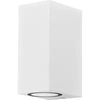 Osram ENDURA Classic Square Updown outdoor wandlamp, wit, GU10-fitting (max. 35 W), kan worden uitgerust met een eenvoudige of slimme lamp, Down- of Up/Down-armatuurvariant, beschermingsklasse IP44