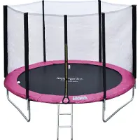 Happy Garden Premium Pack Trampoline 245cm omkeerbaar roze/grijs CANBERRA + net, ladder, hoes en verankeringsset