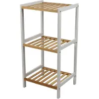 DOCHTMANN Douche/badkamer opberg rekje - bamboe - 3 lagen - 35 x 30 x 70 cm - Badkamerkastjes