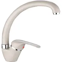 Kuchinox INGA Keukenkraan - Standaardmodel met F-uitloop - Beige Graniet