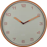 Karlsson - Wandklok Lined Numbers Oranje