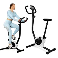 Hop-Sport Hometrainer HS-010H Rio – Compacte Magnetische Fitnessfiets met Trainingscomputer & Verstelbaar Zadel (Wit)
