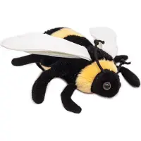 Nature Planet Knuffeldier Honingbij/bijen - pluche stof - premium knuffels - geel/zwart - 15 cm - Knuffeldier