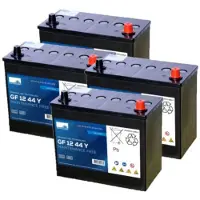 Sonnenschein 4 stuks: GF12 44 Y / GF12 044 Y Deep Cycle Gel accu's (12V, 50 Ah)
