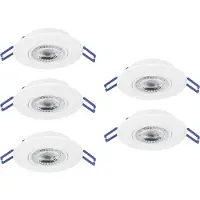 Eglo Zujar inbouwspot - LED - Ø 90 mm - 5 stuks - Wit