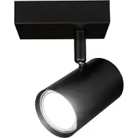 LEDVION LED Plafondspot Zwart 1-lichts Rechthoek GU10 3W koud wit