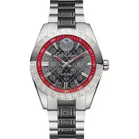 Carlo colucci Analoog horloge 'Dorigotti' grijs / antraciet / rood / zilver