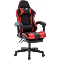 Delman : ergonomische gaming stoel voor kantoren, met voetsteun en hoofdsteun, model 0060RD