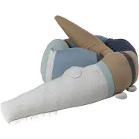 Sebra Kussen - Gehaakt - 190 cm - Sleepy Croc - Dusty Blue Mix - - OneSize - Kussen