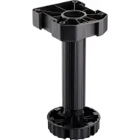 Sotech 20 stuks meubelpoot zwart, hoogte: 150 mm, verstelbaar, belastbaarheid: 500 kg per stelvoet