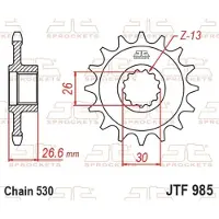 JT Sprockets Stalen geluidsvrij voortandwiel - 530