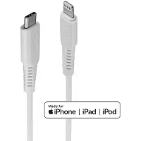 Lindy 31318 USB-kabel USB 2.0 Apple Lightning stekker, USB-C stekker 3.00 m Wit Afgeschermd