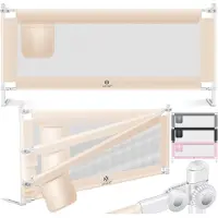 Kesser bedhekje - Bedhek Kinderbedhek voor kinderen Baby bedhek Valbeveiligingsbed voor Bed & boxspring - 150cm, Beige