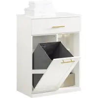 SoBuy waskast - 66 x 37 x 95cm - wit