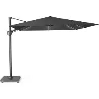 Coppens Platinum Challenger zweefparasol T2 glow premium 3x3 antraciet frame faded black doek -