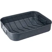 Denby Quantanium Finish ovenschaal Grijs, met rooster, 41,6×31,8 cm