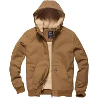 Vintage Industries Winterjas 'Datton' lichtbruin / zwart