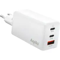Aqiila W3 USB-oplader 65 W 1x USB-A, 2x USB-C USB PD, Quick Charge 3.0, QC 4+ Wit Binnen