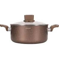 Arthur Martin Voorraadpot - ARTHUR MARTIN - AM5531 - 28 cm met glazen deksel - Aluminium - Alle warmtebronnen inclusief inductie