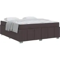 vidaXL Bedframe met matras Donkerbruin 180 x 200 cm Stof