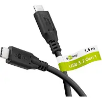 Goobay USB-C kabel | USB3.0 5 Gbps | PD 60W | 4K 60Hz | zwart | 2 meter