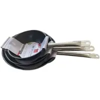 Baumalu Set van 3 koekenpannen - BAUMALU - Gastronomie - 20 / 24 / 28 cm - Roestvrij staal