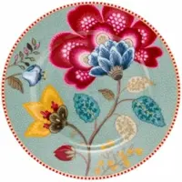 Pip studio Bord Home Plate Blooming Tales Fantasy Blue 17 cm (Set van 6)