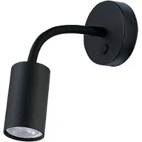 Licht-Erlebnisse Wandlamp Eye Flex S, dimbaar, zwart, Woon-/ Eetkamer, metaal, Modern, wandlamp