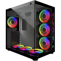 MRED - ATX Gaming PC Case - White RGB Crystal Sea