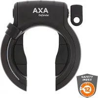 Axa Ringslot defender retractable met uitneembare sleutel - zwart