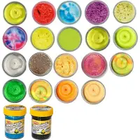 Berkley Powerbait EU Glitter Trout Bait 50g – Foreldeeg met Glitter en PowerBait Formule - Kleur : Fish Pellet Glitter