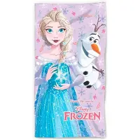 Disney Frozen strandlaken Elsa & Olaf - katoen - handdoek 70x140 cm