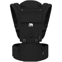 Deryan Pack Ergonomische draagzak - Babydrager + Opbergvakjes - Zwart
