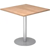 Hjh OFFICE PRO BISTRO F88Q S - Systeem conferentietafel Walnoot 80 x 80 Zilver
