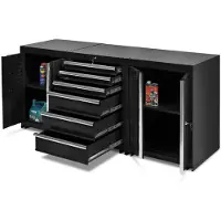 Datona Werkplaatskasten set PRO XL - Zwart - Zwart