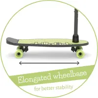 Chillafish Skateboard en Step 2-in-1 - Kinderstep omvormbaar naar Skateboard - Groen - Jongens en meisjes 3 jaar en ouder - Verstelbaar stuur - Model Skatieskootie 2